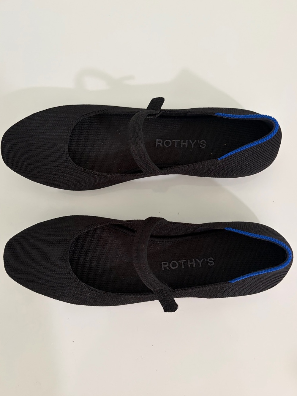 Like New Rothy's The Square Mary Jane Ballet Flat Black Size 7 - Picture 5 of 8